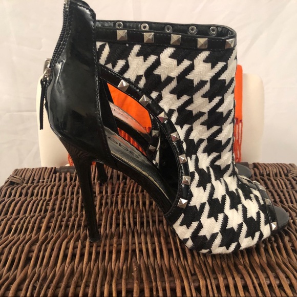 Bebe Studded Houndstooth Booties - Picture 3 of 5